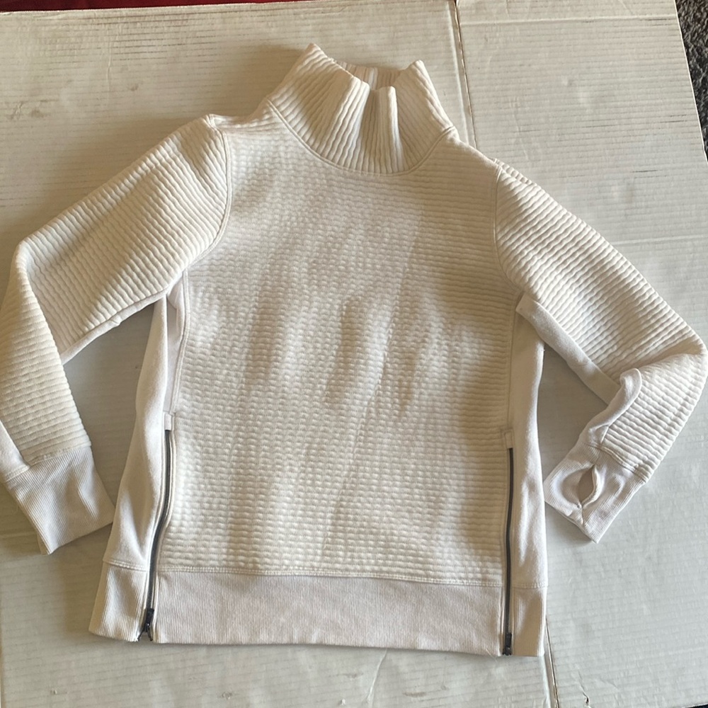 All in motion, size zip, ribbed sweatshirt